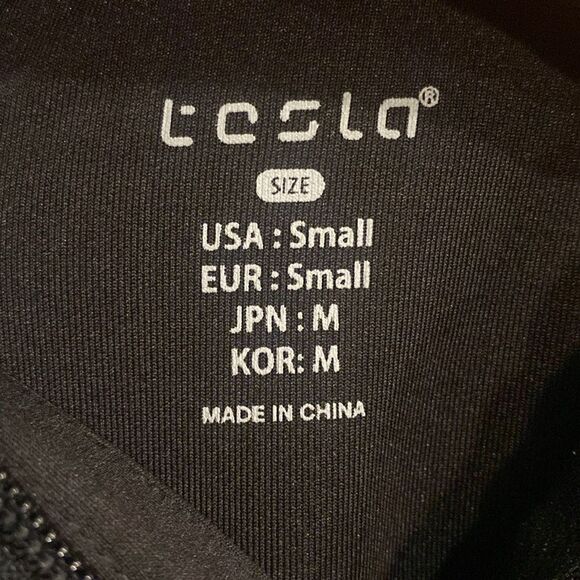 Tesla TSLA Full Zip Up Hoodie Performance Lightweight Workout Running Track Sm - Picture 6 of 6